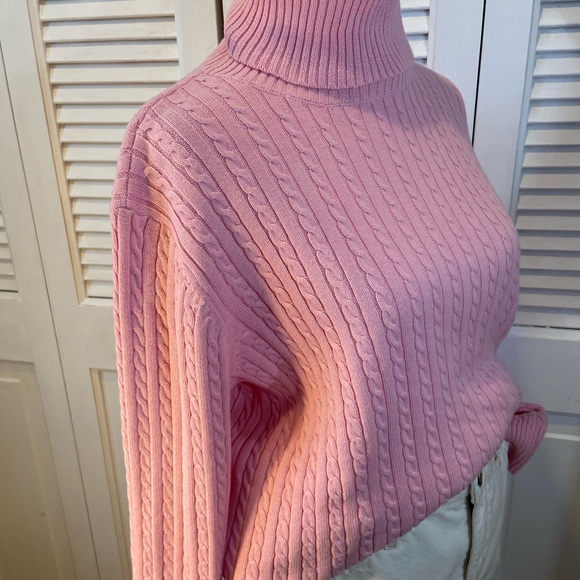 American Living Sweaters - American Living Pink Cowl Neck Sweater
